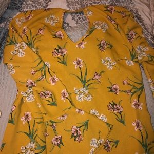 Flower Bell Sleeve Dress